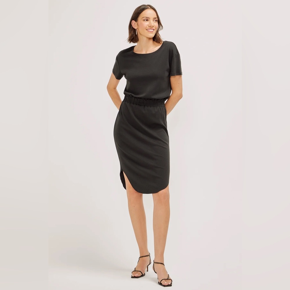 Three dots asymmetrical dress
